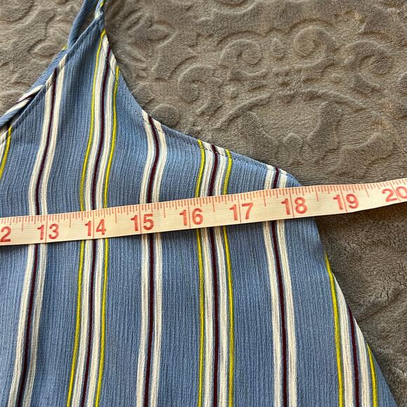 Lush Blue and Yellow Stripe Strappy Tank Small - Picture 6 of 7